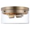 Nuvo Intersection Medium Flush Mount - Burnished Brass with Clear Glass 60/7537 - alternate 2
